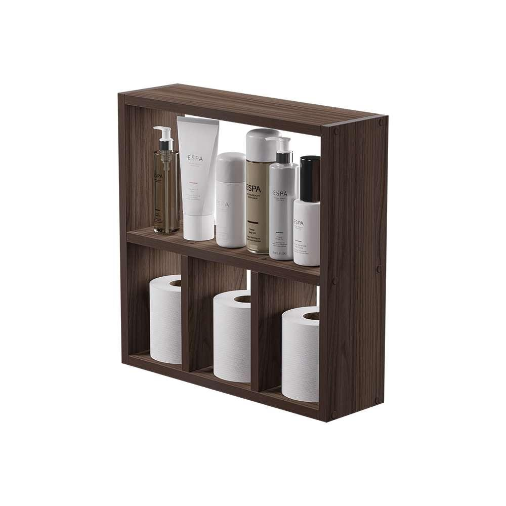 Nicho Decorativo Organizador para Banheiro Nogal 40cm Nancy Nicho Decorativo Organizador para Banheiro Nogal 40cm Nancy