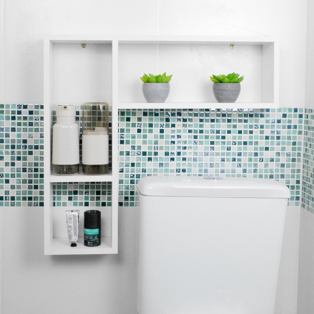 Nicho Porta Papel Organizador Branco para Banheiro Andorinha Nicho Porta Papel Organizador Branco para Banheiro Andorinha