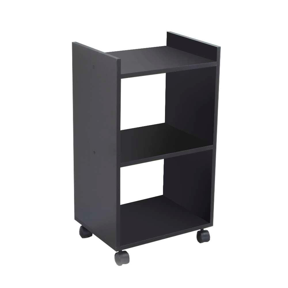 Nicho Organizador Móvel Multiuso Preto para Lavanderia com Rodízio 40cm Nicho Organizador Móvel Multiuso Preto para Lavanderia com Rodízio 40cm