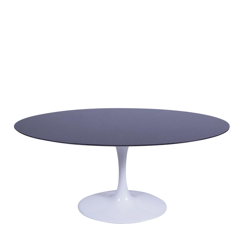 Mesa Saarinen Oval São Gabriel 160x90cm - Base Branca Mesa Saarinen Oval São Gabriel 160x90cm - Base Branca