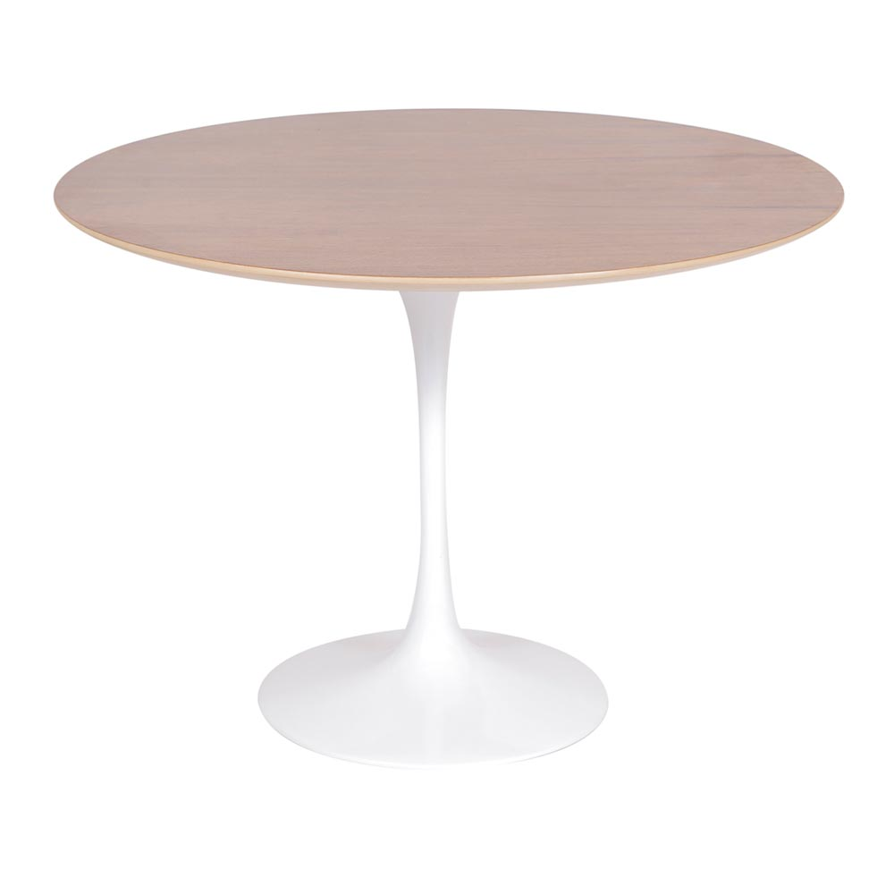 Mesa Saarinen Redonda Imbuia 100cm - Base Branca Mesa Saarinen Redonda Imbuia 100cm - Base Branca