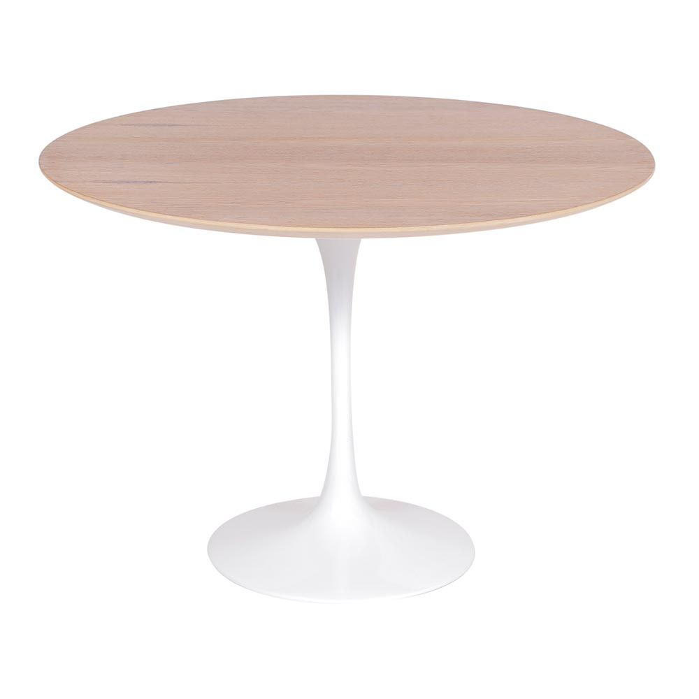 Mesa Saarinen Redonda Freijó 124cm - Base Branca Mesa Saarinen Redonda Freijó 124cm - Base Branca