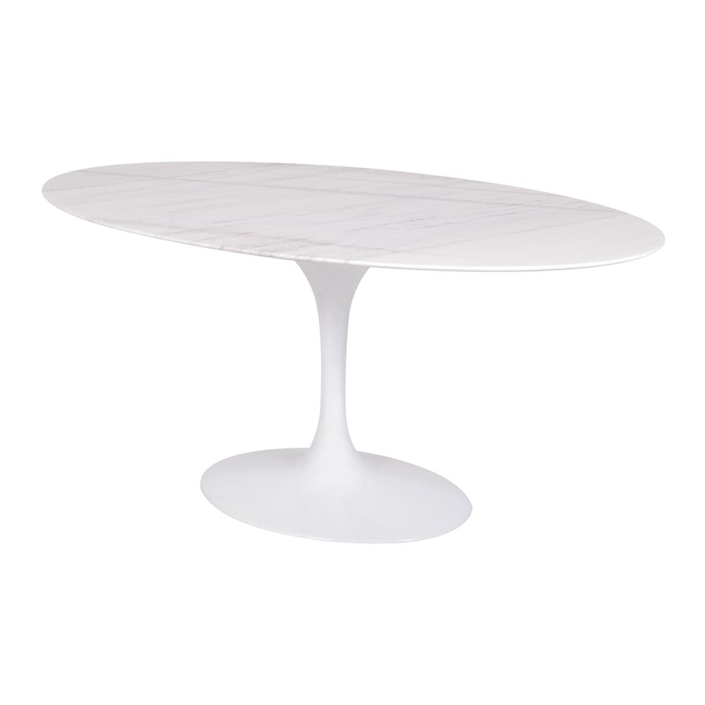 Mesa Saarinen Oval Espírito Santo 160x90cm - Base Branca Mesa Saarinen Oval Espírito Santo 160x90cm - Base Branca