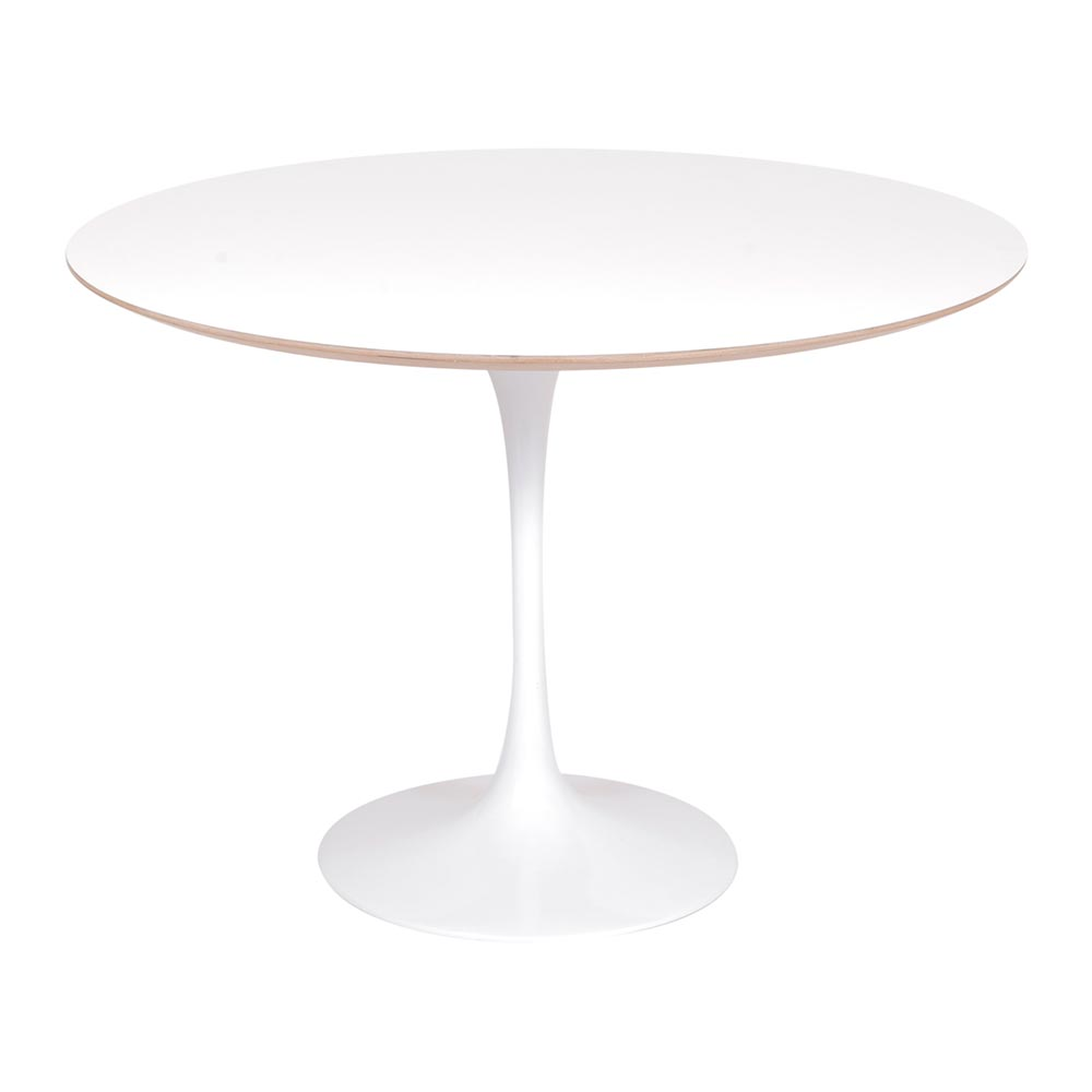 Mesa Saarinen Redonda Fórmica Branca 107cm - Base Branca Mesa Saarinen Redonda Fórmica Branca 107cm - Base Branca