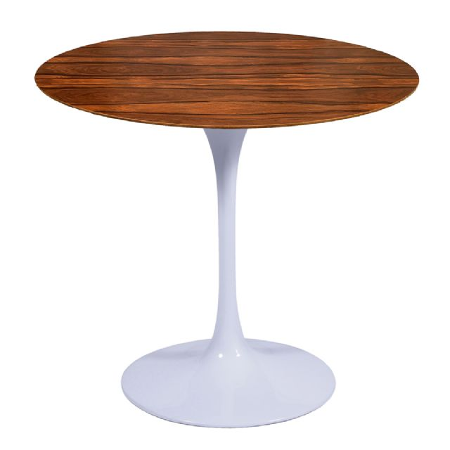 Mesa Saarinen Redonda Pau Ferro 150cm - Base Branca Mesa Saarinen Redonda Pau Ferro 150cm - Base Branca