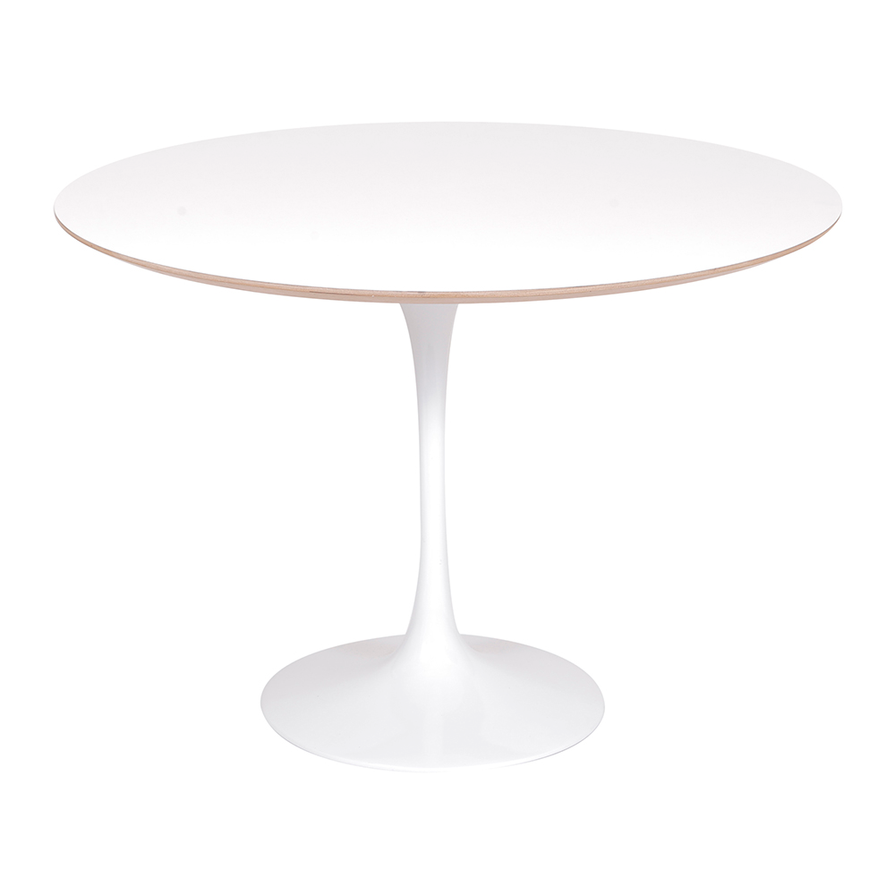 Mesa Saarinen Tulip Redonda Formica Branca 90cm Base Branca Mesa Saarinen Tulip Redonda Formica Branca 90cm Base Branca