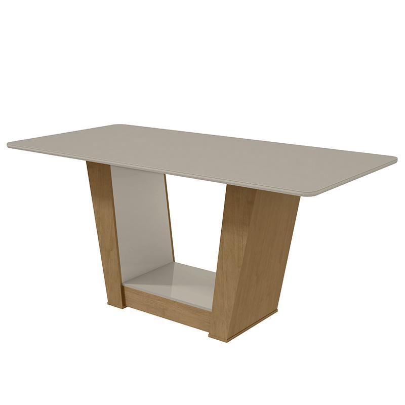 Mesa de Jantar Apogeu 160x80 Amêndoa/Off White - Móveis Lopas Mesa de Jantar Apogeu 160x80 Amêndoa/Off White - Móveis Lopas