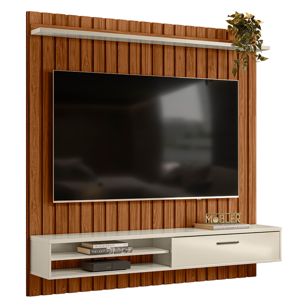 Painel Home Suspenso TV 75 Pol 5005888 Cinamomo Mell Off White MBL Painel Home Suspenso TV 75 Pol 5005888 Cinamomo Mell Off White MBL