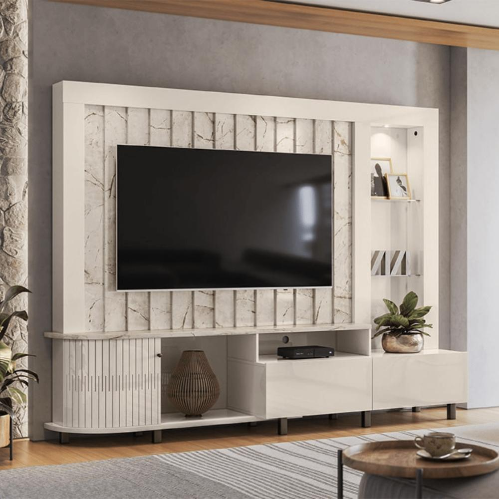 Home Theater Zolder com Estilo Clássico Calacata/Off-White Home Theater Zolder com Estilo Clássico Calacata/Off-White