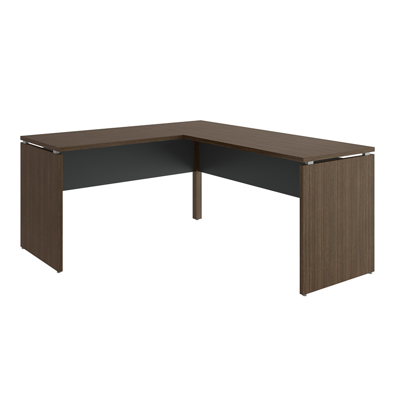 Mesa de Escritório Angular Win 1700x1700 Capuccino com Preto Mesa de Escritório Angular Win 1700x1700 Capuccino com Preto