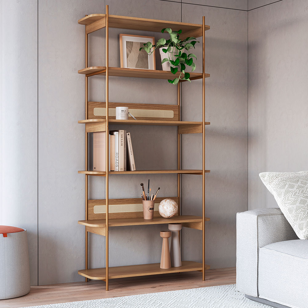 Estante Oslo Hanover e Dourada Estante Oslo Hanover e Dourada