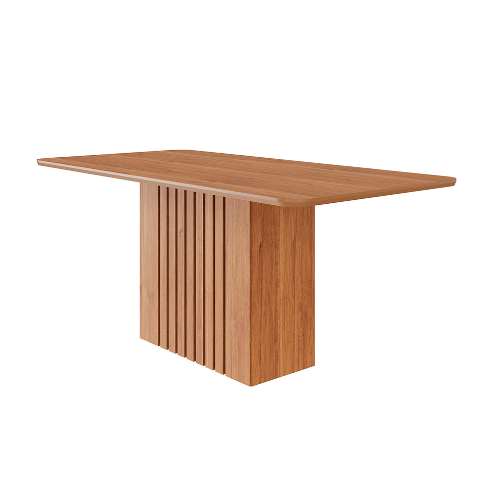 Mesa de Jantar Retangular com Tampo MDF Ana Cinamomo 180 cm Mesa de Jantar Retangular com Tampo MDF Ana Cinamomo 180 cm