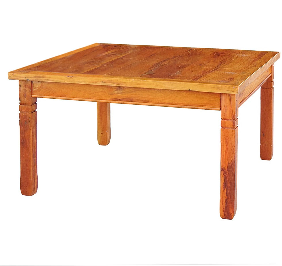 Mesa de Jantar em Madeira de Demolição 1,5 x 1,5 m Natural Mesa de Jantar em Madeira de Demolição 1,5 x 1,5 m Natural