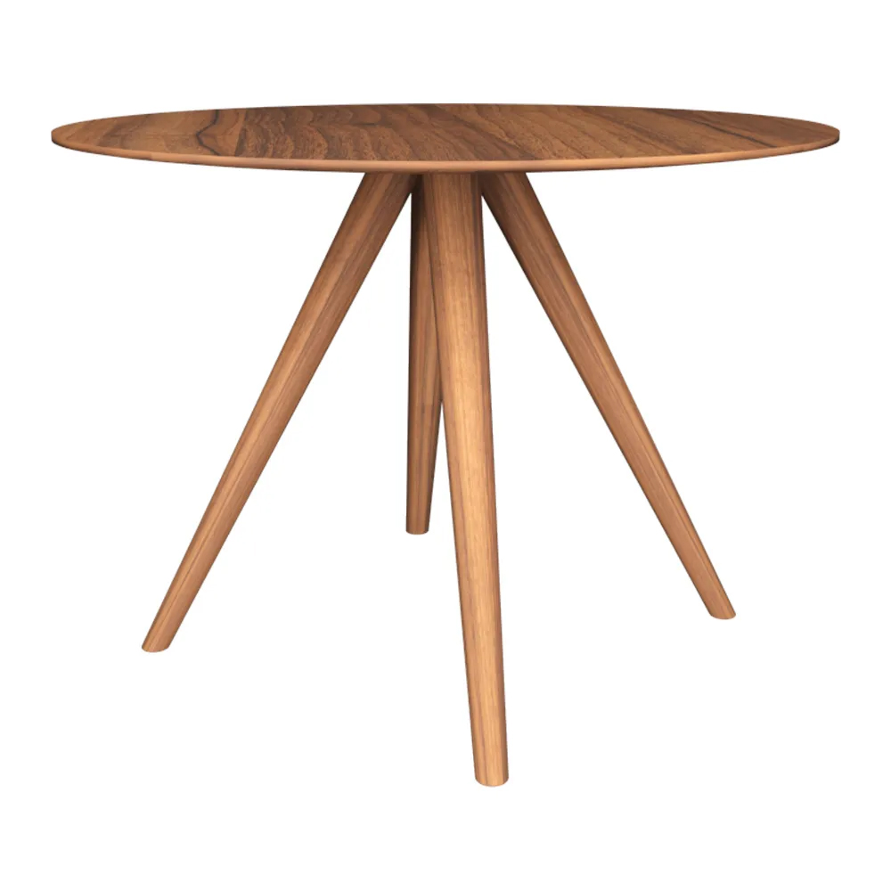 Mesa de Jantar 4 Lugares Redonda 107cm 100%MDF Grécia R02 Nogueira - Mpozenato Mesa de Jantar 4 Lugares Redonda 107cm 100%MDF Grécia R02 Nogueira - Mpozenato