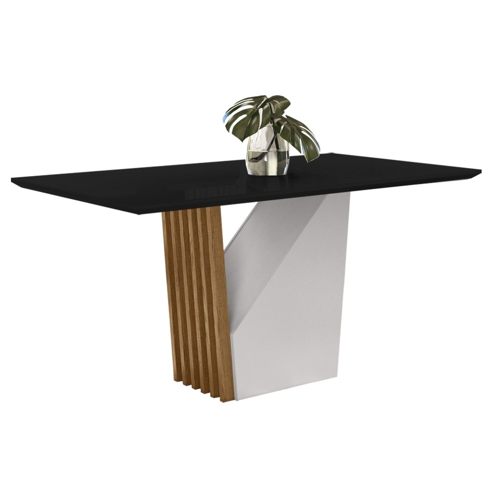 Mesa De Jantar 4 Lugares 120cm Venetti N02 Ypê/Preto - Mpozenato Mesa De Jantar 4 Lugares 120cm Venetti N02 Ypê/Preto - Mpozenato