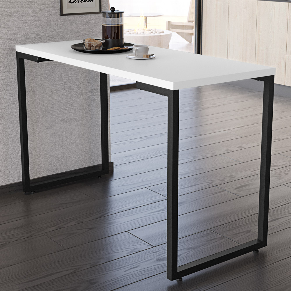 Mesa de Cozinha Multiuso Lanche Rápido Estilo Industrial 120x50cm BP Prattica F02 Branco - Mpozenato Mesa de Cozinha Multiuso Lanche Rápido Estilo Industrial 120x50cm BP Prattica F02 Branco - Mpozenato