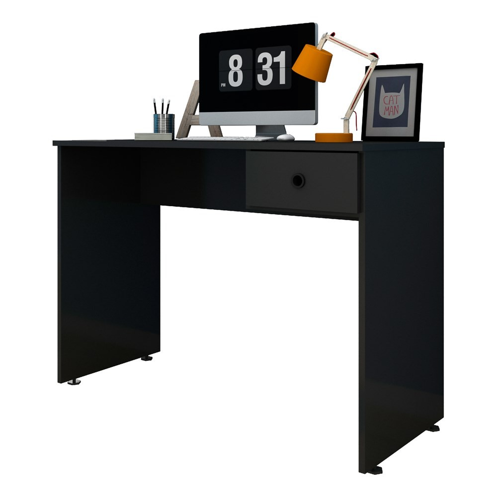 Mesa para Computador Notebook Escrivaninha 101cm Dubai L03 Preto - Mpozenato Mesa para Computador Notebook Escrivaninha 101cm Dubai L03 Preto - Mpozenato