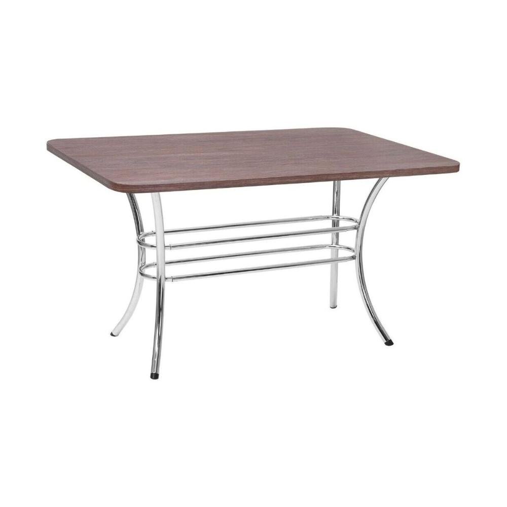 Mesa de Jantar Retangular 137cm 6 Lugares Multimóveis CR50144 Nogueira Mesa de Jantar Retangular 137cm 6 Lugares Multimóveis CR50144 Nogueira