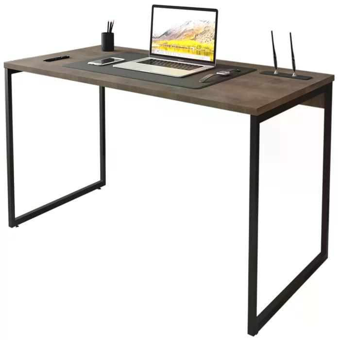 Mesa Para Escritorio Estilo Industrial 120x75 cm 133160 Castanho Mobel Mesa Para Escritorio Estilo Industrial 120x75 cm 133160 Castanho Mobel
