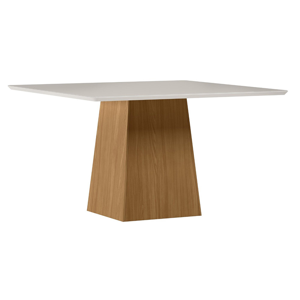 Mesa Bárbara 135x135cm - Ypê/Off White