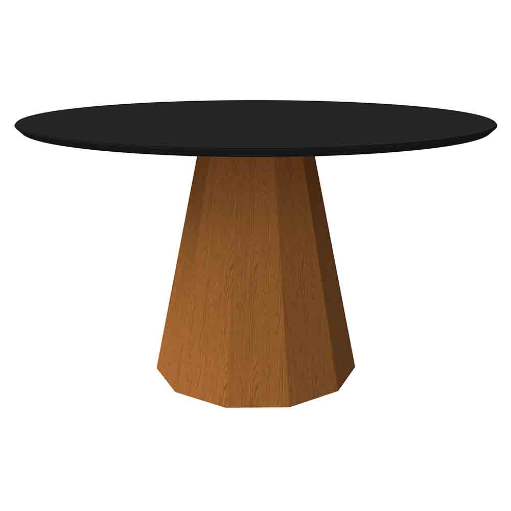 Mesa Isis 135x135cm - Ypê/Preto Mesa Isis 135x135cm - Ypê/Preto