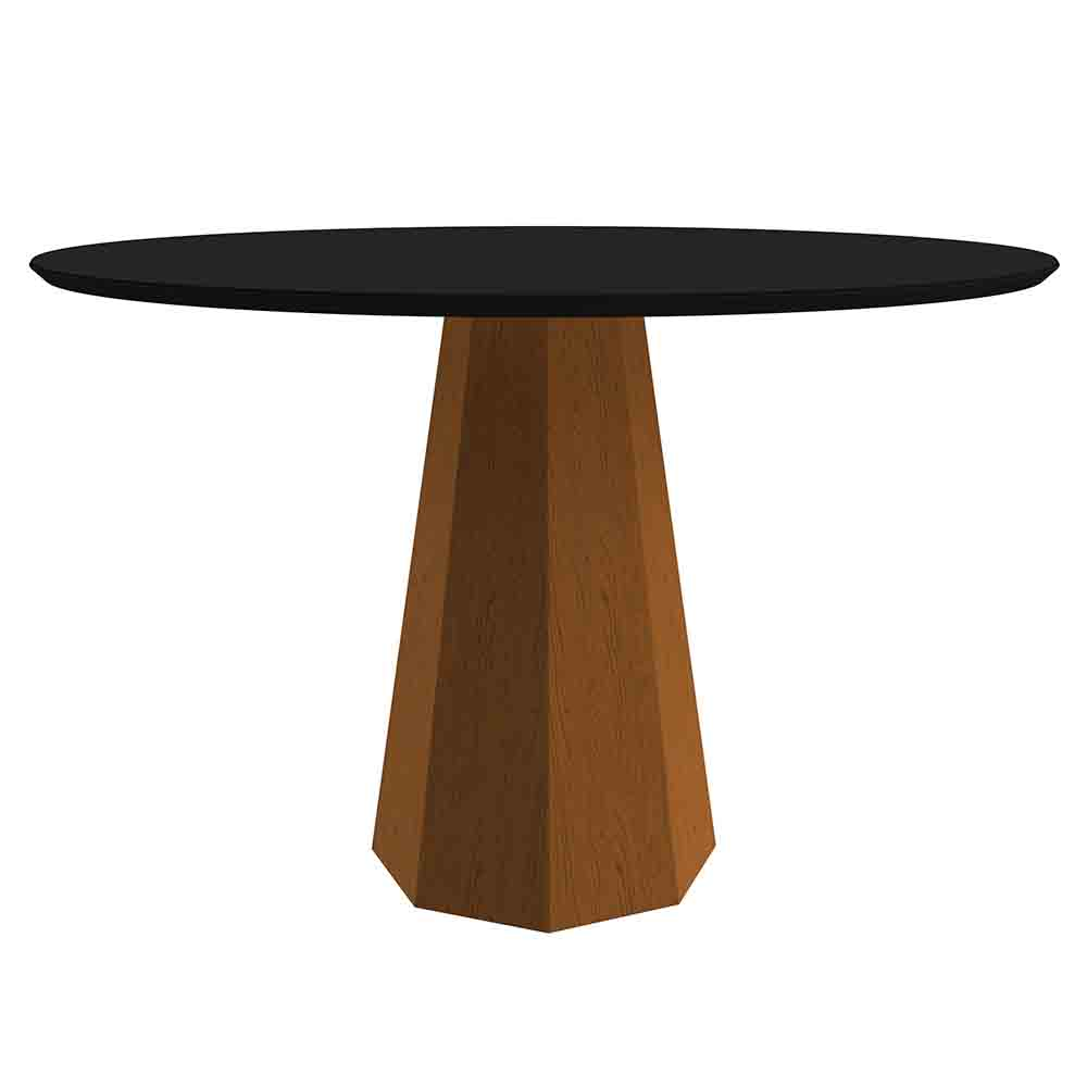 Mesa Isis 120x120cm - Ypê/Preto Mesa Isis 120x120cm - Ypê/Preto