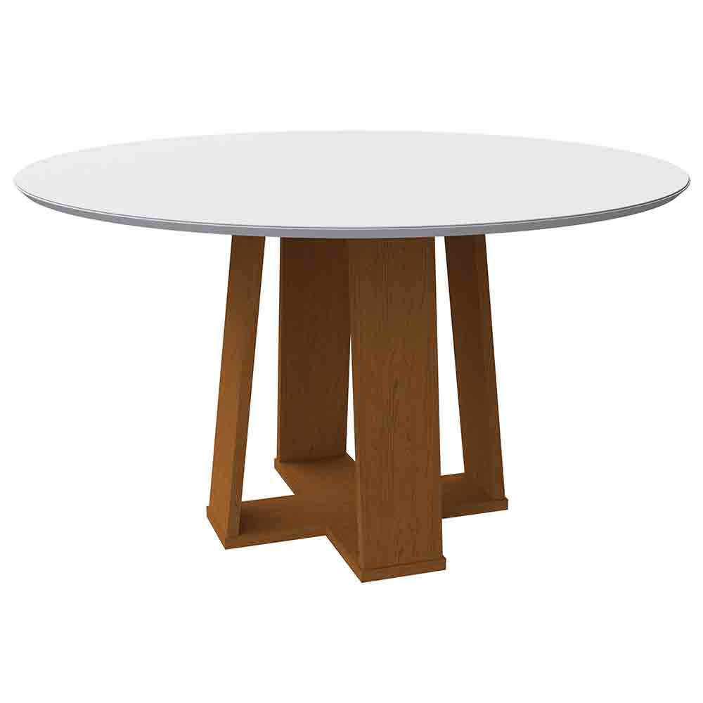 Mesa Isabela 135x135cm - Ypê/Off White Mesa Isabela 135x135cm - Ypê/Off White