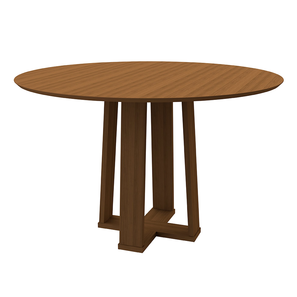 Mesa de Jantar Redonda Isabela Imbuia 117 cm Mesa de Jantar Redonda Isabela Imbuia 117 cm