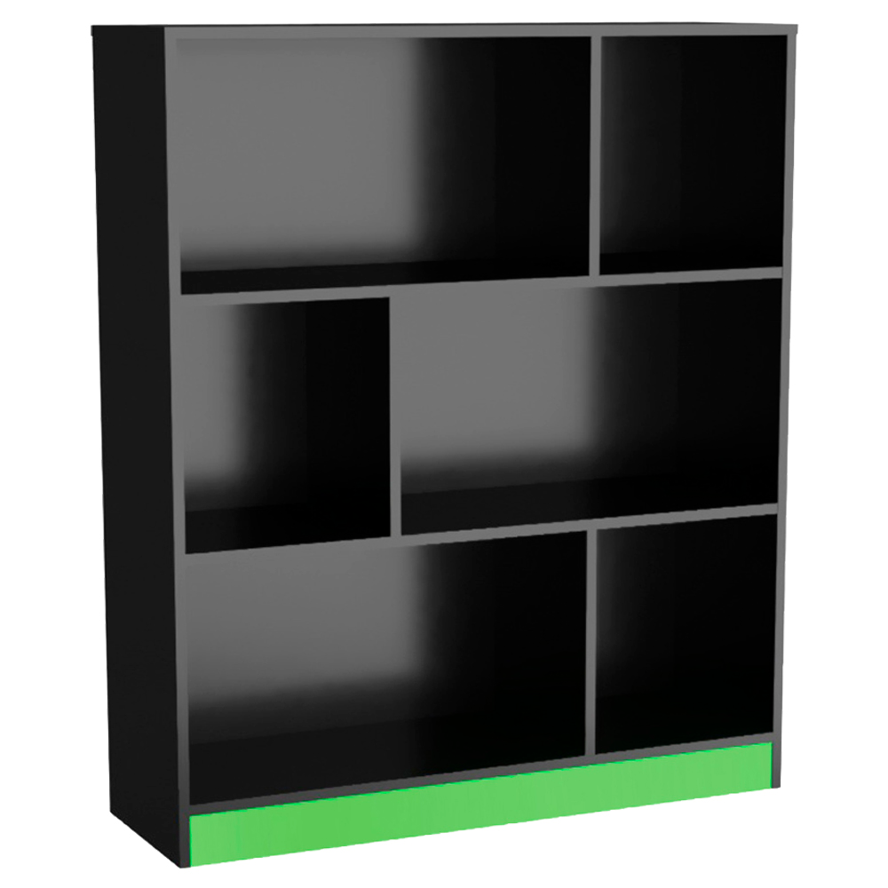 Estante Para Escritorio Gamer B25 Preto Verde NOVAM