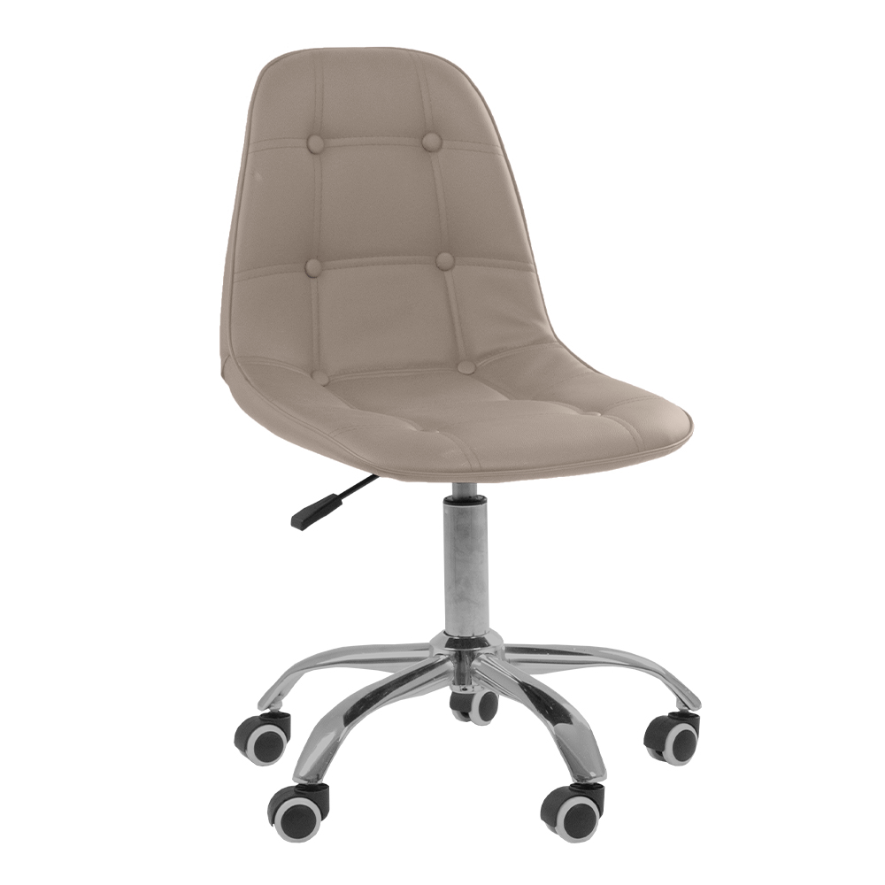 Cadeira Office Eiffel Botonˆ Ajust vel Base Girat¢ria - Bege Cadeira Office Eiffel Botonˆ Ajust vel Base Girat¢ria - Bege