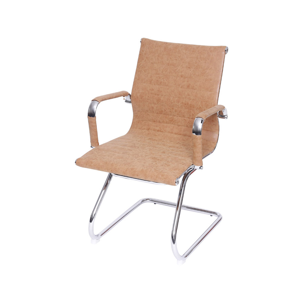 Cadeira de Escritório Eames Esteirinha Baixa Fixa - Caramelo Retro Cadeira de Escritório Eames Esteirinha Baixa Fixa - Caramelo Retro