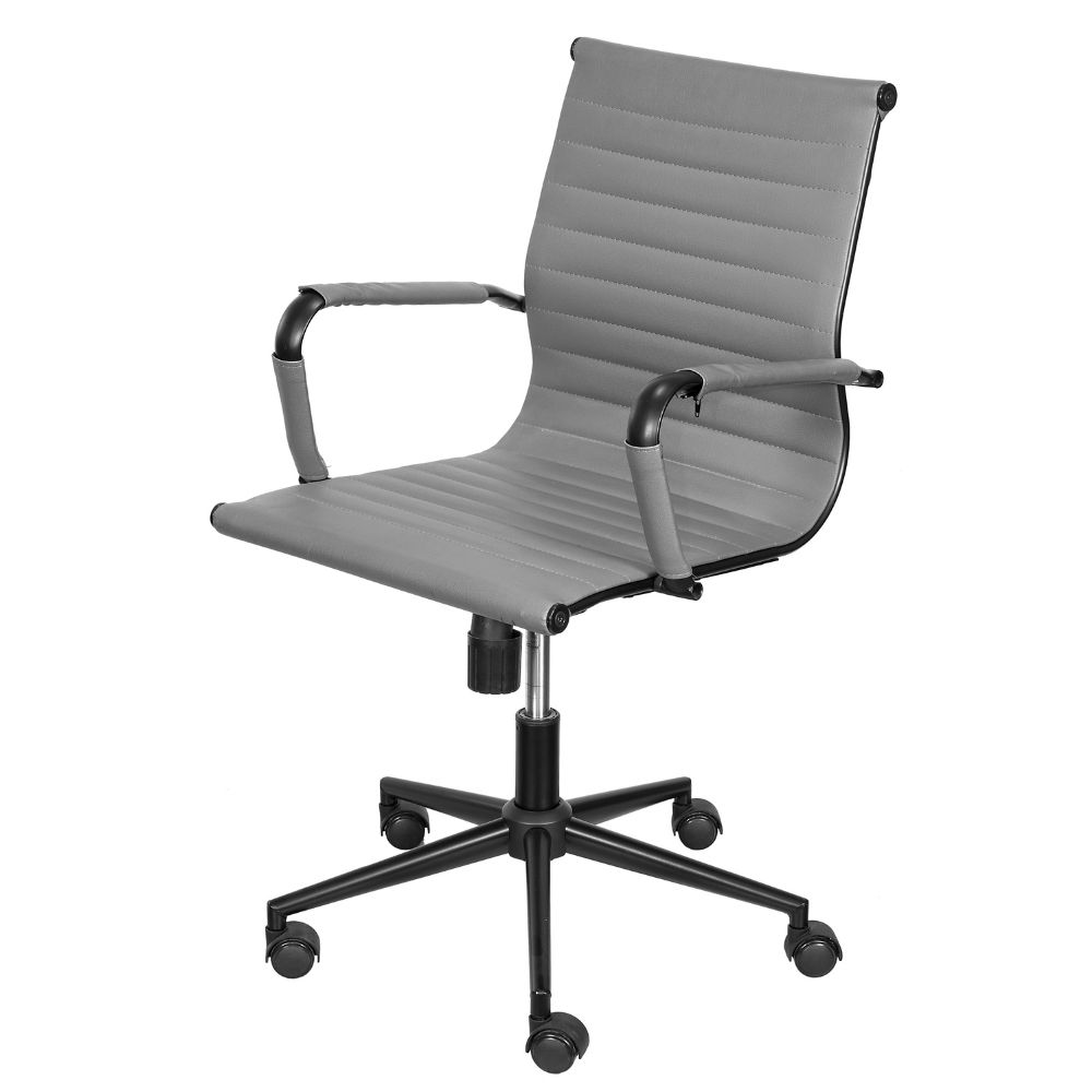 Cadeira de Escritório Eames Dark Esteirinha Baixa - Cinza Cadeira de Escritório Eames Dark Esteirinha Baixa - Cinza