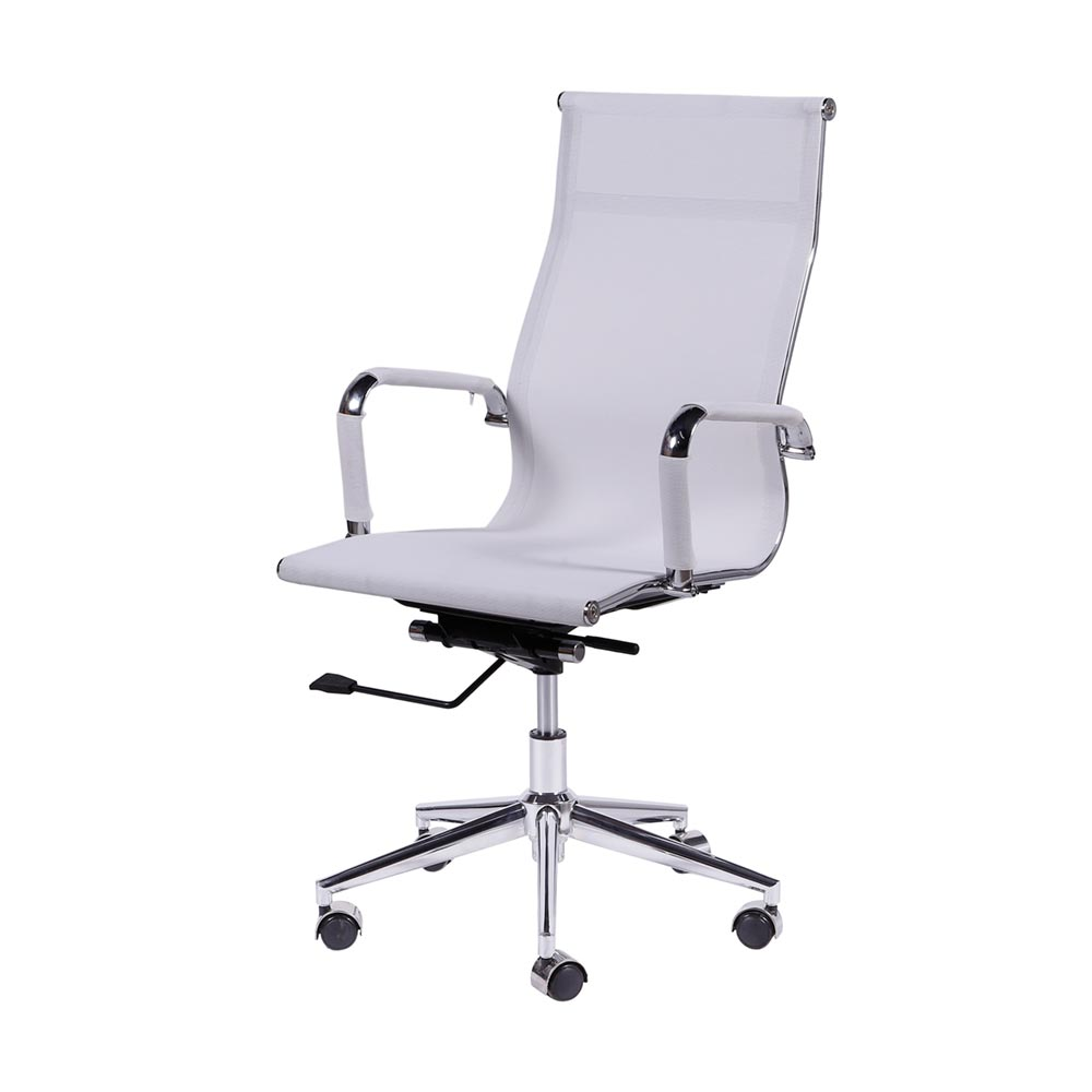 Cadeira de Escritorio Eames Esteirinha Alta Tela - Mesh Branca Cadeira de Escritorio Eames Esteirinha Alta Tela - Mesh Branca