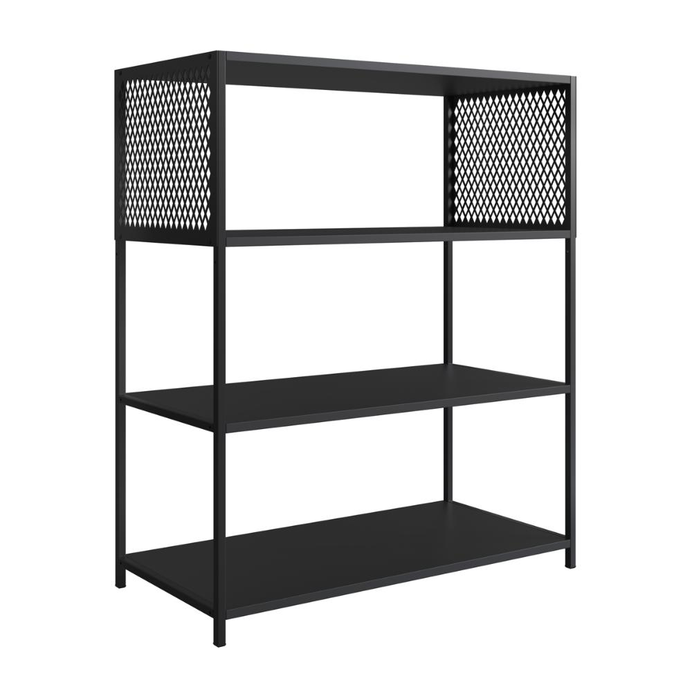 Estante Industrial Média para Livros Studio Prateleira Escritório P1024 Preta Estante Industrial Média para Livros Studio Prateleira Escritório P1024 Preta
