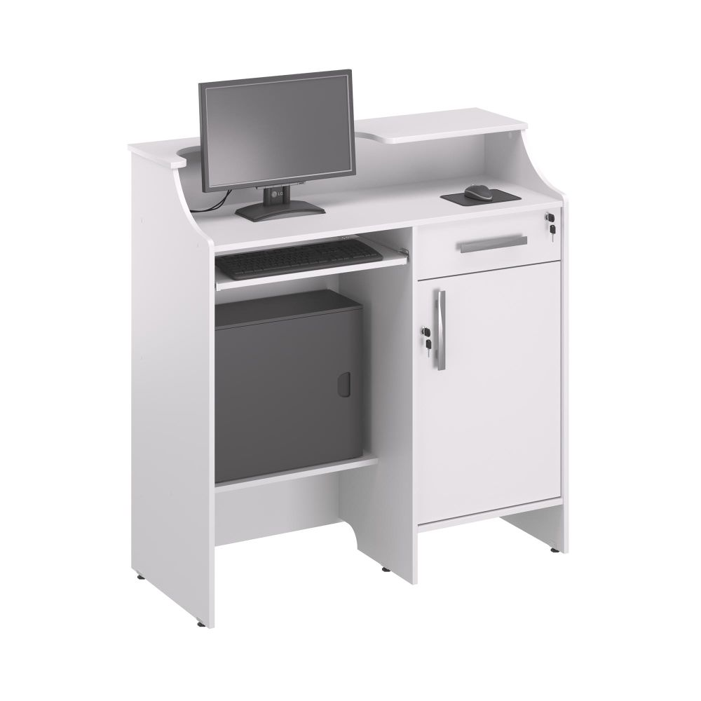 Guiche Atendimento Aliam com Gaveta Branco Guiche Atendimento Aliam com Gaveta Branco