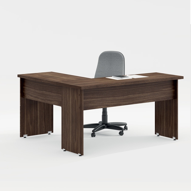 Mesa em L Escritório Alfama Marrom Mesa em L Escritório Alfama Marrom