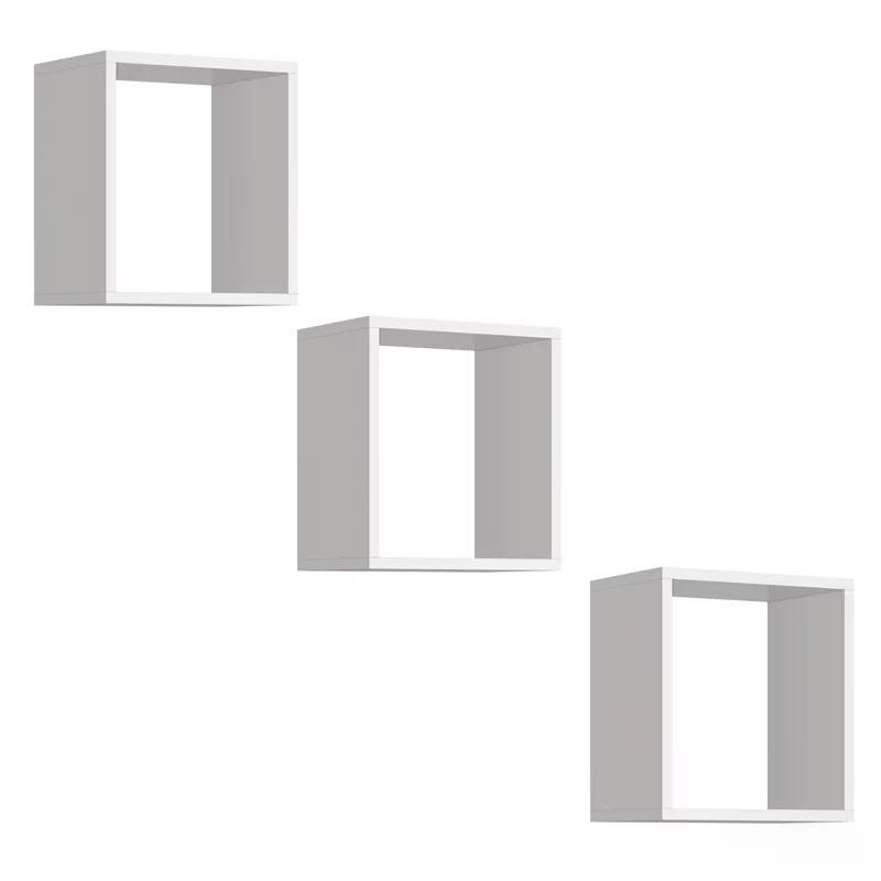 Kit 3 Nichos Juju Branco Brilho - Reller Móveis Kit 3 Nichos Juju Branco Brilho - Reller Móveis