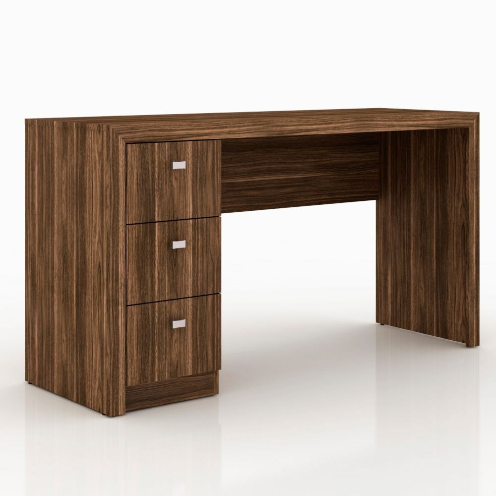 Mesa Para Computador 3 Gavetas ME4102 Nogal - Tecno Mobili Mesa Para Computador 3 Gavetas ME4102 Nogal - Tecno Mobili