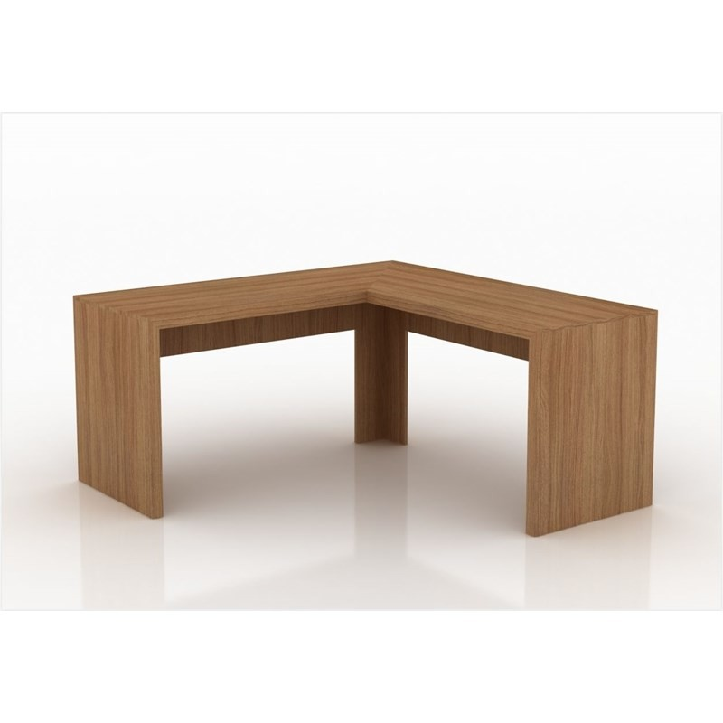 Mesa de canto para Home Office ME4116 Amendoa - Tecno Mobili Mesa de canto para Home Office ME4116 Amendoa - Tecno Mobili