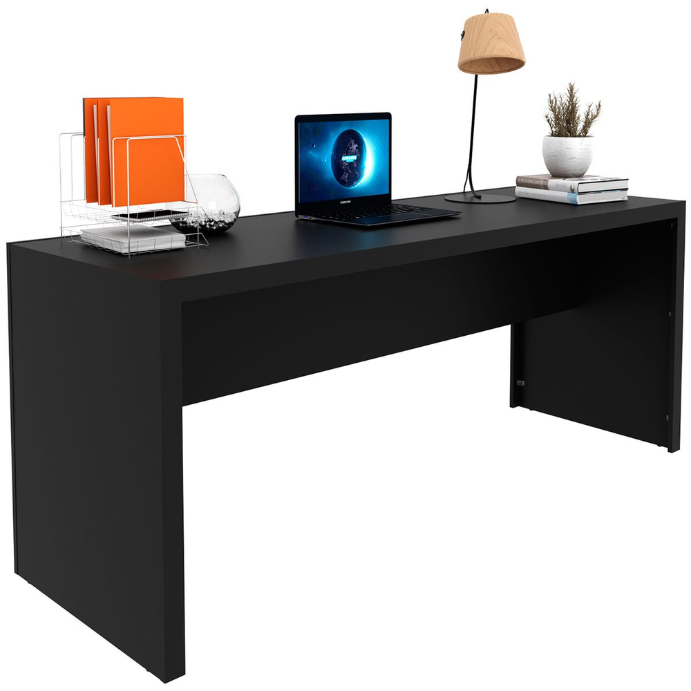 Mesa para Escritório Escrivaninha 180 cm Preto Mesa para Escritório Escrivaninha 180 cm Preto