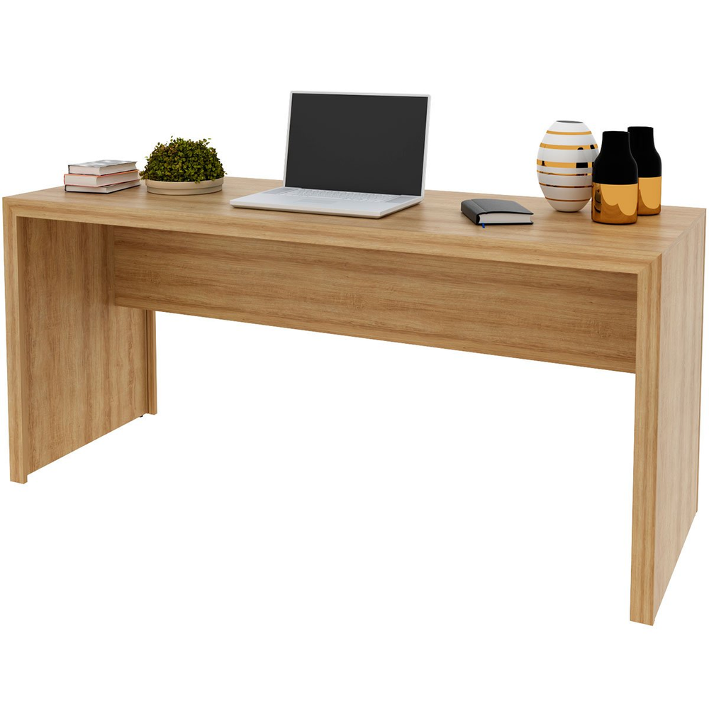 Mesa para Escritório Escrivaninha 163 cm Amêndoa Mesa para Escritório Escrivaninha 163 cm Amêndoa