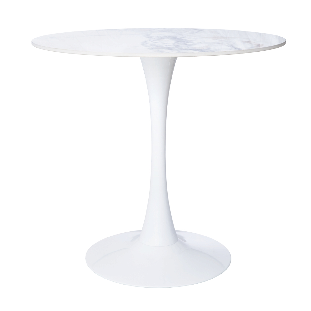 Mesa Saarinen Tulipa Redonda Mármore Artificial 80cm Branco Mesa Saarinen Tulipa Redonda Mármore Artificial 80cm Branco
