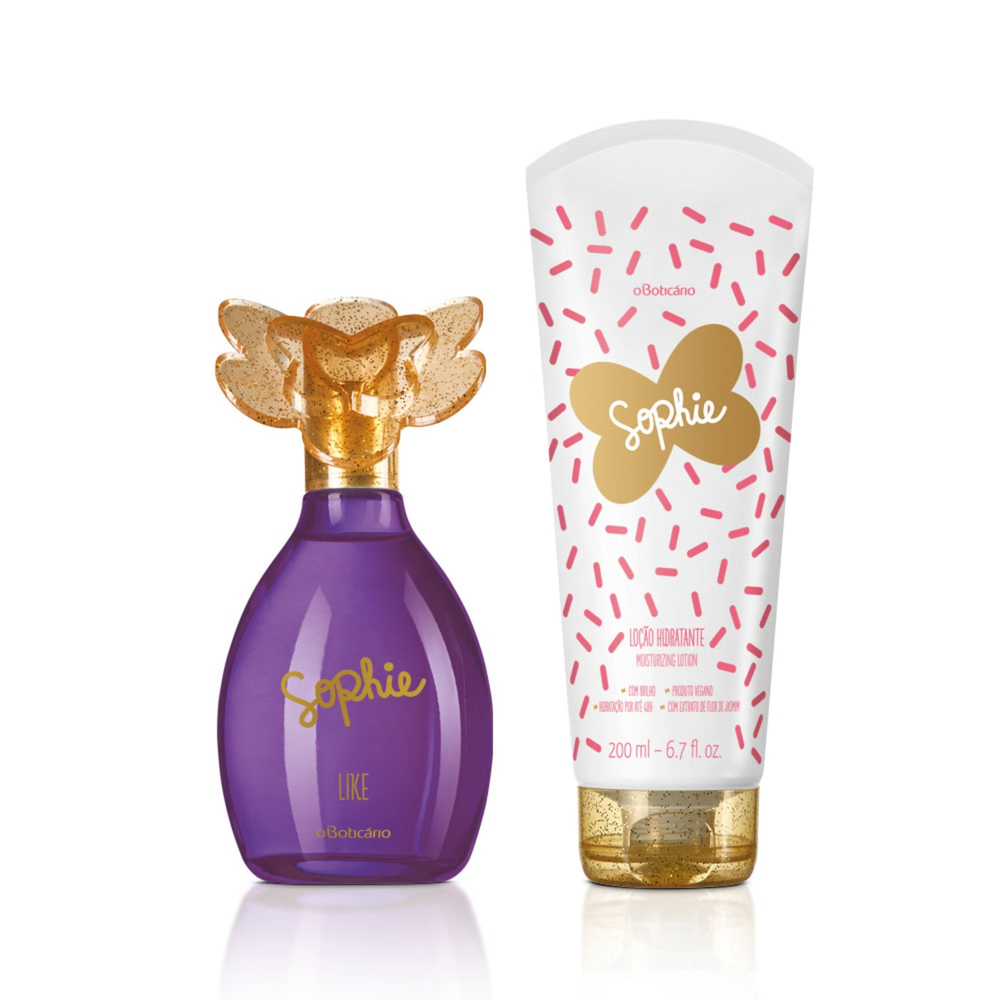 Combo Petit Sophie Like: Colônia 100ml + Loção Corporal 200ml Combo Petit Sophie Like: Colônia 100ml + Loção Corporal 200ml