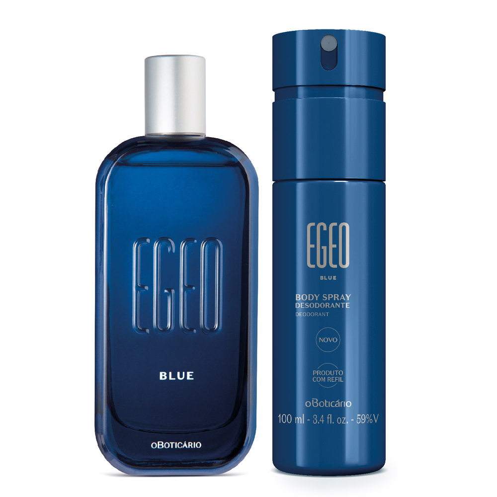Combo Egeo Blue: Desodorante Colônia 90ml + Body Spray 100ml Combo Egeo Blue: Desodorante Colônia 90ml + Body Spray 100ml