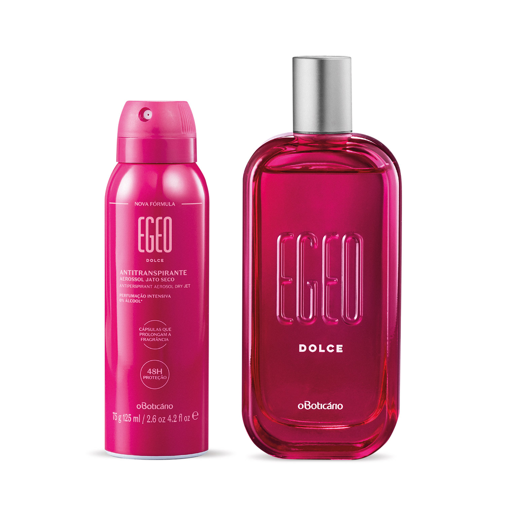 Combo Presente Egeo Dolce: Desodorante Colônia 90ml + Desodorante Aerossol 75g Combo Presente Egeo Dolce: Desodorante Colônia 90ml + Desodorante Aerossol 75g