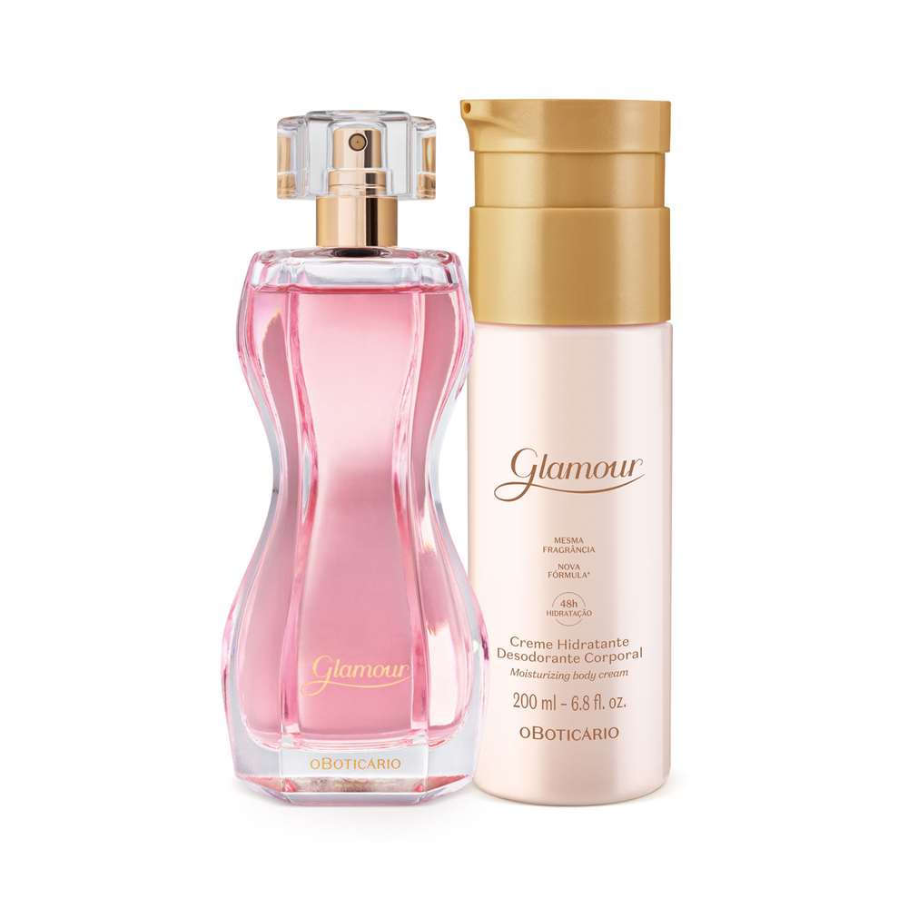 Combo Glamour: Creme Desodorante Hidratante Corporal 200ml + Desodorante Colônia 75ml