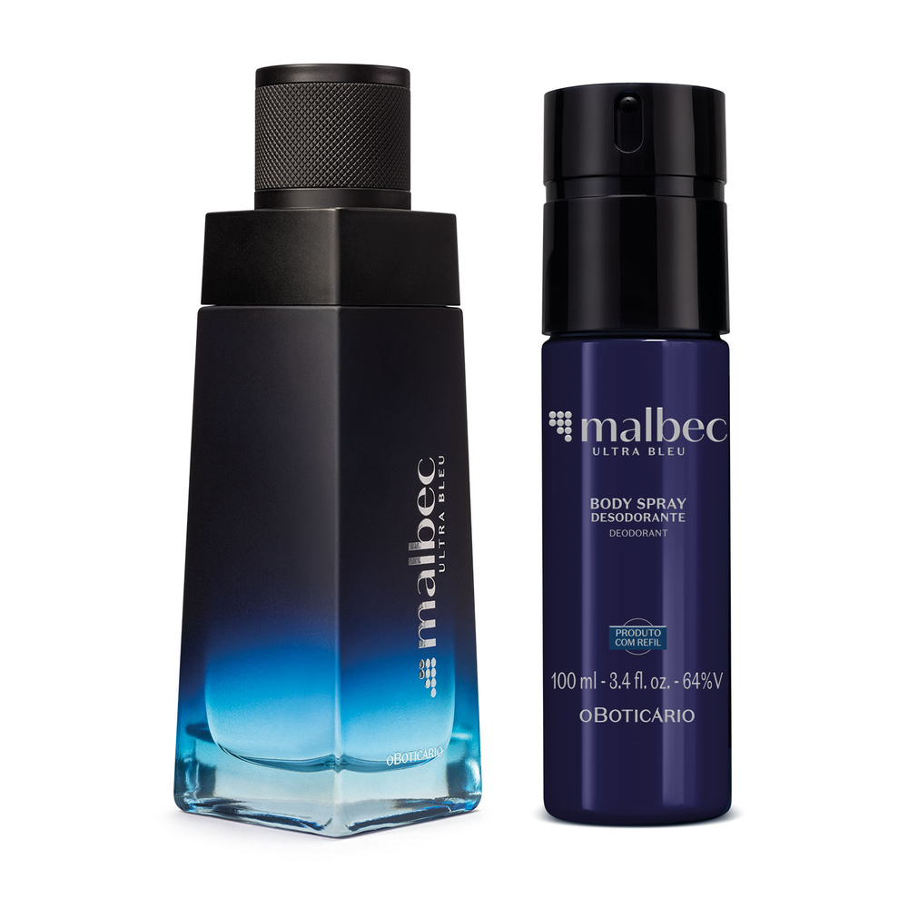 Combo Malbec Ultra Bleu: Desodorante Colônia 100ml + Desodorante Body Spray 100ml Combo Malbec Ultra Bleu: Desodorante Colônia 100ml + Desodorante Body Spray 100ml