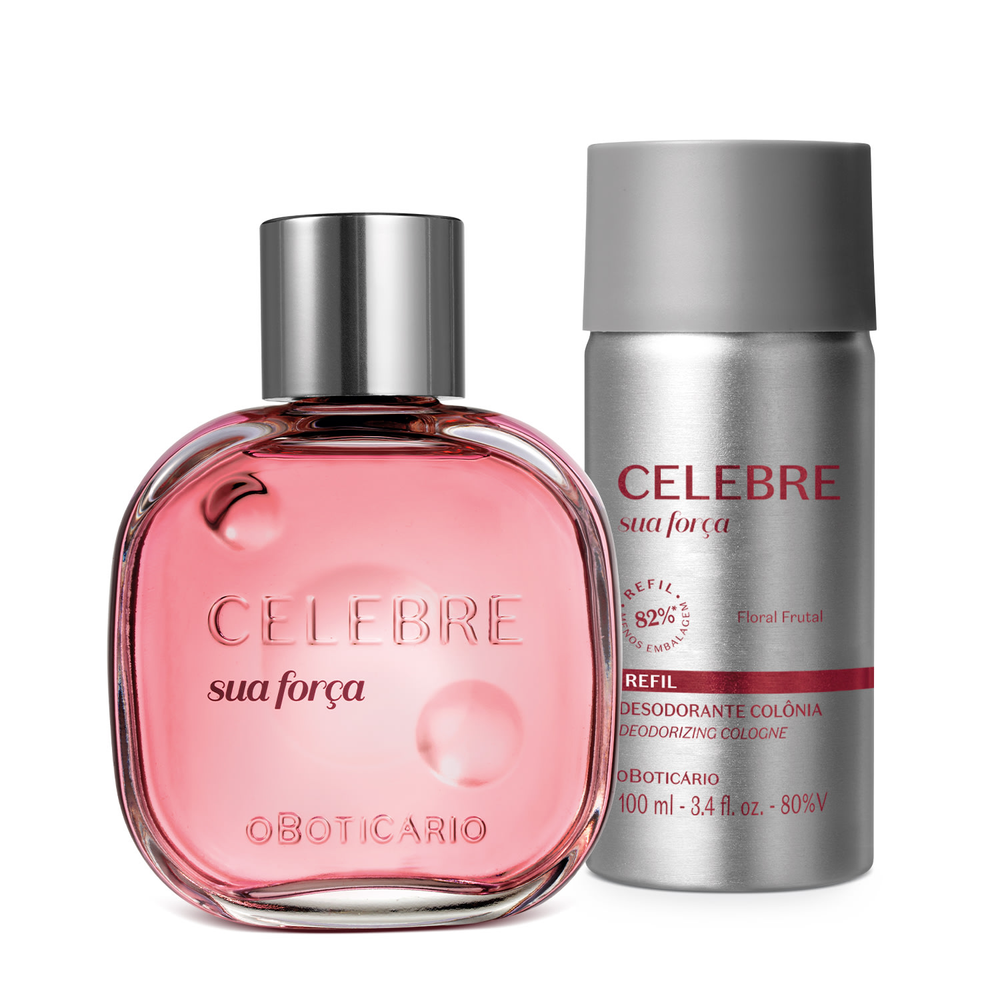Combo Celebre Sua Força Feminino: Desodorante Colônia 100ml + Refil 100ml Combo Celebre Sua Força Feminino: Desodorante Colônia 100ml + Refil 100ml