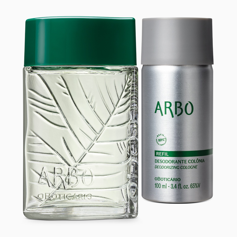 Combo Arbo: Desodorante Colônia 100ml + Refil 100ml Combo Arbo: Desodorante Colônia 100ml + Refil 100ml