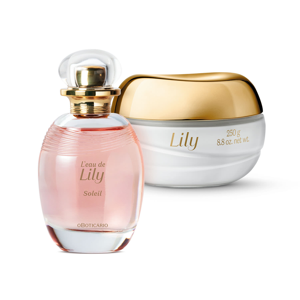 Combo Lily: Soleil Desodorante Colônia 75ml + Creme Acetinado Hidratante Desodorante 250g Combo Lily: Soleil Desodorante Colônia 75ml + Creme Acetinado Hidratante Desodorante 250g
